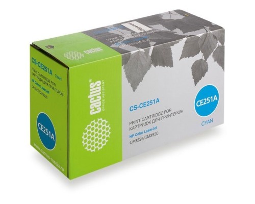 [расходные материалы] Картридж лазерный Cactus CS-CE251A голубой (7000стр.) для HP CLJ CP3525/CM3530