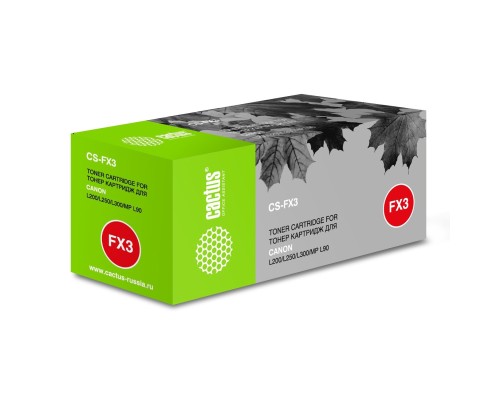 [расходные материалы] Картридж лазерный Cactus CS-FX3 черный (2700стр.) для Canon L200/L250/L300/MP-L90