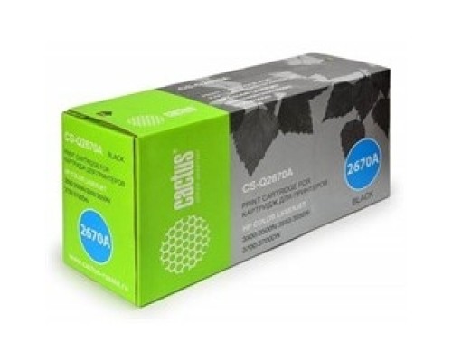 [расходные материалы] Картридж лазерный Cactus CS-Q2670AR черный (6000стр.) для HP CLJ 3500/3550/3700