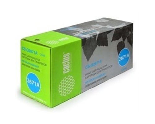 [расходные материалы] Картридж лазерный Cactus CS-Q2671AR голубой (4000стр.) для HP CLJ 3500/3550/3700