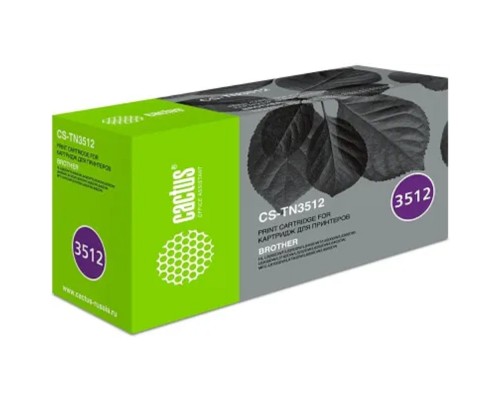 [расходные материалы] Картридж лазерный Cactus CS-TN3512 черный (12000стр.) для Brother DCP L6600DWHL/L6250DNHL/L6300DWHL/L6400DWHL/L6400DWTMFC/L6800DWMFC/L6800DWTMFC/L6900DWMFC/L6900DWT