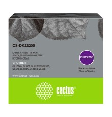 Картридж ленточный Cactus CS-DK22205 черный для Brother P-touch QL-500, QL-550, QL-700, QL-800