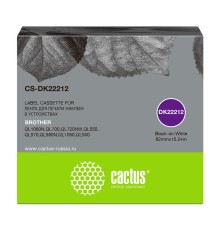 Картридж ленточный Cactus CS-DK22212 черный для Brother P-touch QL-500, QL-550, QL-700, QL-800