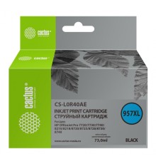 Картридж струйный Cactus 957XL CS-L0R40AE черный (73мл) для HP OfficeJet 8210/8218/8720/8725/8730