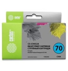 Картридж струйный Cactus CS-C9452A №70 голубой (130мл) для HP DJ Z3100