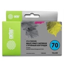 Картридж струйный Cactus CS-C9454A №70 желтый (130мл) для HP DJ Z3100