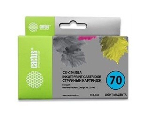 [расходные материалы] Картридж струйный Cactus CS-C9455A №70 светло-пурпурный (130мл) для HP DJ Z3100