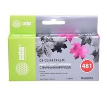 Картридж струйный Cactus CS-CLI481XXLM пурпурный (12мл) для Canon Pixma TR7540/TR8540/TS6140/TS8140