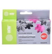 Картридж струйный Cactus CS-CLI481XXLM пурпурный (12мл) для Canon Pixma TR7540/TR8540/TS6140/TS8140