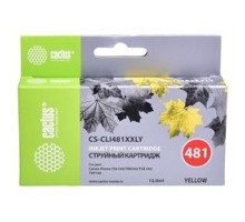 Картридж струйный Cactus CS-CLI481XXLY желтый (12мл) для Canon Pixma TR7540/TR8540/TS6140/TS8140