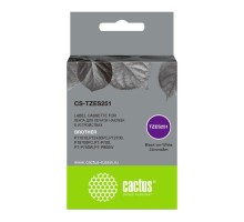 Картридж ленточный Cactus CS-TZES251 черный для Brother 1010/1280/1280VP/2700VP