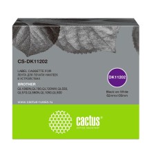 Картридж ленточный Cactus CS-DK11202 черный для Brother P-touch QL-500, QL-550, QL-700, QL-800