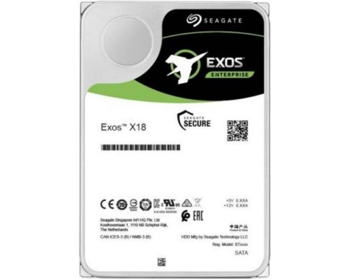 [Жесткий диск] 12TB Seagate Exos X18 (ST12000NM000J) {SATA 6Gb/s, 7200 rpm, 256mb buffer, 3.5