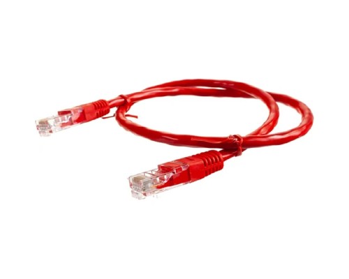 [Коммутационный шнур] Cablexpert Патч-корд UTP  PP6U-0.5M/R кат.6, 0.5м, литой, многожильный (красный)
