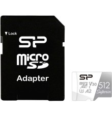 Micro SecureDigital 512Gb Silicon Power Class10  SP512GBSTXDA2V20SP Superior + adapter