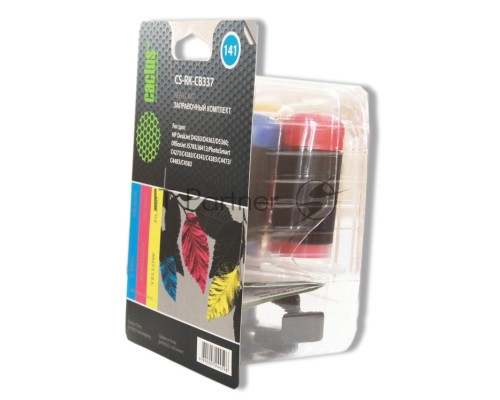 Заправочный набор Cactus CS-RK-CB337 цветной (3x30мл) HP DeskJet D4263/D4363/D5360; OfficeJet J5783
