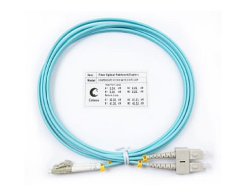 [Cabeus Патч-корды волоконно-оптические, пигтейлы] Cabeus FOP-50-LC-SC-2m Шнур оптический duplex LC-SC 50/125 mm OM3 2м LSZH    
