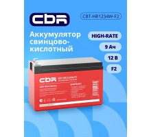 CBR Аккумуляторная VRLA батарея CBT-HR1234W-F2 (12В 9Ач), клеммы F2