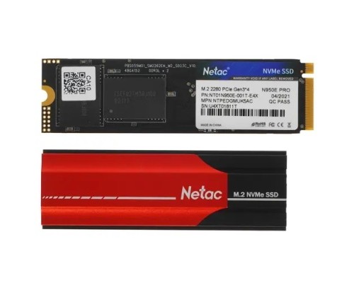 [носитель информации] Накопитель SSD Netac PCI-E 3.0 1Tb NT01N950E-001T-E4X N950E Pro M.2 2280