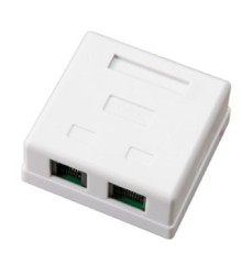 Rexant (03-0120) Розетка комбинированная внешняя, RJ-45(8P-8C) + RJ-11(6P-4C), UTP неэкранированная