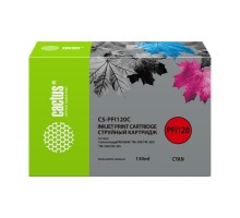 Картридж струйный Cactus CS-PFI120C голубой (130мл) для Canon imagePROGRAF TM-200/TM-205/TM-300/TM-305