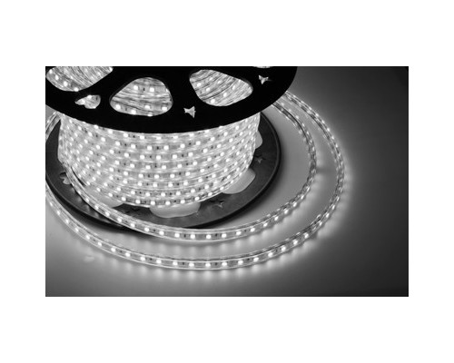 [Светодиодная лента] Rexant 142-605 LED лента 220 В, 10х7 мм, IP67, SMD 2835, 60 LED/m, цвет свечения белый, бухта 100 м