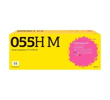 T2  Cartridge 055H M/3018C002  Картридж TC-C055H M  для Canon i-SENSYS LBP663/664/MF742/744 (6000 стр.) Пурпурный, с чипом