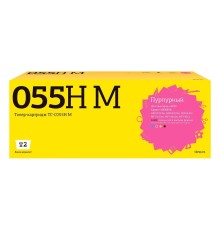 T2  Cartridge 055H M/3018C002  Картридж TC-C055H M  для Canon i-SENSYS LBP663/664/MF742/744 (6000 стр.) Пурпурный, с чипом
