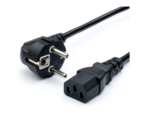 [Кабели силовые] Bion Кабель питания 3м, евровилка с заземлением, 0.75мм, Schuko-C13, 2500W, 10А, черный [BXP-PC-186-VDE-3M]