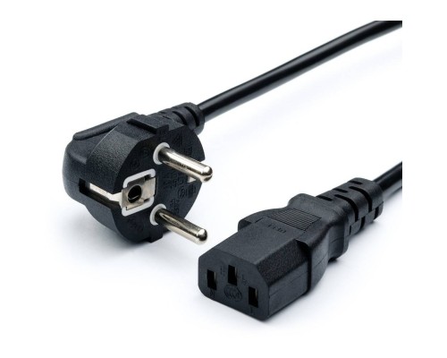 [Кабели силовые] Bion Кабель питания 5м, евровилка с заземлением, 0.75мм, Schuko-C13, 2500W, 10А, черный [BXP-PC-186-VDE-5M]