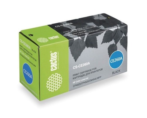 [расходные материалы] Картридж лазерный Cactus CS-CE260A черный (8500стр.) для HP LJ CP4025/CP4525/CM4540