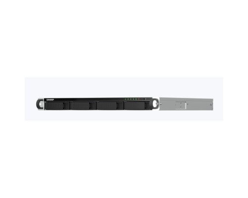 [Дисковый массив] QNAP TS-464U-4G NAS 4 HDD trays, rackmount 1U, 1 PSU. 4-core Intel Celeron N5105/N5095 up to 2.9 GHz, 4 GB RAM (1 x 4 GB) up to 16 GB (2 x 8GB), 2.5 Gigabit Ethernet x 2, 4xUSB, 1xHDMI . PCIe Gen 3 x2