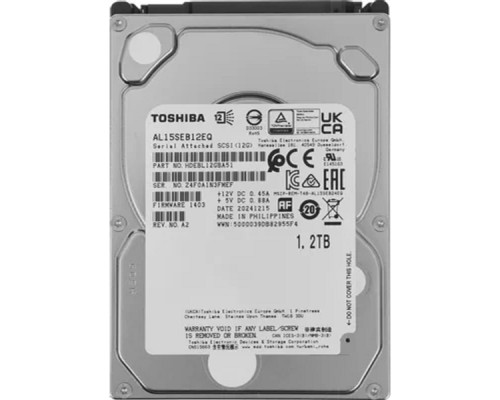 [Жесткий диск] 1.2TB Toshiba (AL15SEB12EQ) {SAS 12Gb/s, 10 000 rpm, 128Mb buffer, 2.5