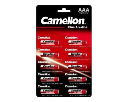 [Батарейка] Camelion Plus Alkaline BL1x10  LR03 отрывные (LR03-BP1x10P, батарейка,1.5В) (10 шт. в уп-ке)