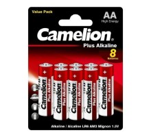 Camelion Plus Alkaline BL8 LR6 (LR6-BP5+3, батарейка,1.5В) (8 шт. в уп-ке)