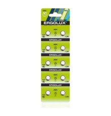 Ergolux AG 4  BL-10 (AG4-BP10, LR66 /LR626 /177 /377 батарейка для часов) (10 шт. в уп-ке)