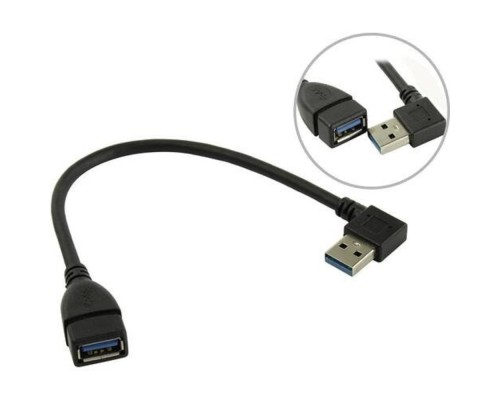 [переходник] KS-is KS-402O Кабель адаптер угловой USB 3.0 male female ,  левый 