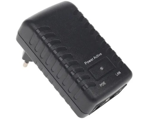 [переходник] ORIENT SAP-48POE 1A, PoE инжектор питания 48W, AC 100-240V/ DC 48V, 1.0A, вход: RJ45 LAN 10/100, выход: RJ45 PoE тип B (4/5+,7/8-), совместим с оборудованием PoE IEEE 802.3af, (30428) 