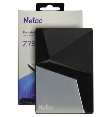 Netac Portable SSD 120GB External Z7S USB 3.2 120Gb NT01Z7S-120G-32BK