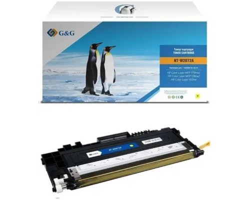 [Расходные материалы] Тонер-картридж G&G, GG-W2072A  аналог HP W2072A/117A желтый 0.7k с чипом
