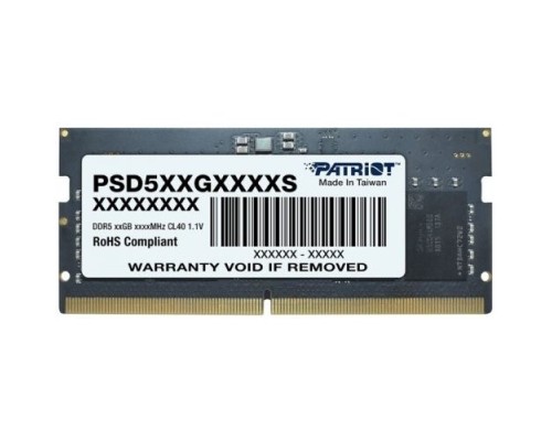 [Модуль памяти] Память DDR5 8Gb 4800MHz Patriot PSD58G480041S RTL PC5-38400 CL40 SO-DIMM 260-pin 1.1В single rank