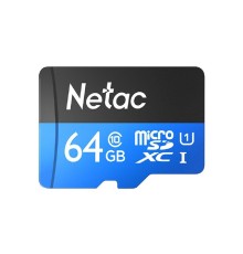Micro SecureDigital 64GB Netac microSDXC Class10 Netac NT02P500STN-064G-S P500 w/o adapter