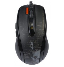 A4Tech Мышь V-Track F5 черный/рисунок оптическая (3000dpi) USB (6but)[647961]