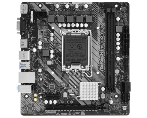 [Материнская плата] Asrock H610M-HDV {LGA1700, 2xDDR4, 4xSATA, D-Sub, HDMI DP, mATX}
