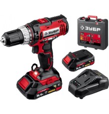 ЗУБР дрель-шуруповер,Мастер {14.4В, 2 АКБ (2Ач), в кейсе}  [ДШЛ-145-22]