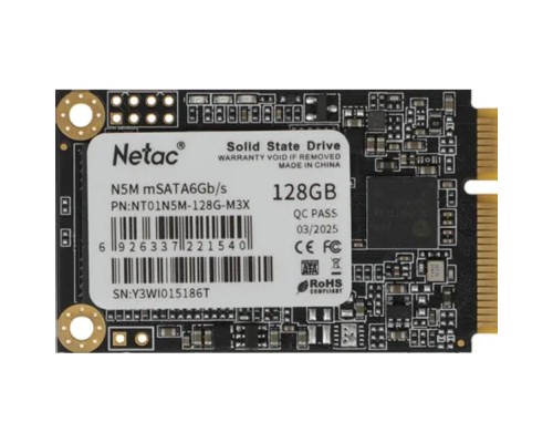 [носитель информации] Накопитель SSD Netac mSata N5M 128GB NT01N5M-128G-M3X TLC