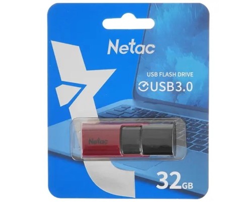 [Носитель информации] Netac USB Drive 32GB U182 Red USB3.0,retractable [NT03U182N-032G-30RE]