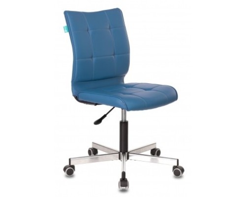 [Офисное кресло или стул] Кресло Бюрократ CH-330M синий Orion-03 эко.кожа крестовина металл хром [1140651]