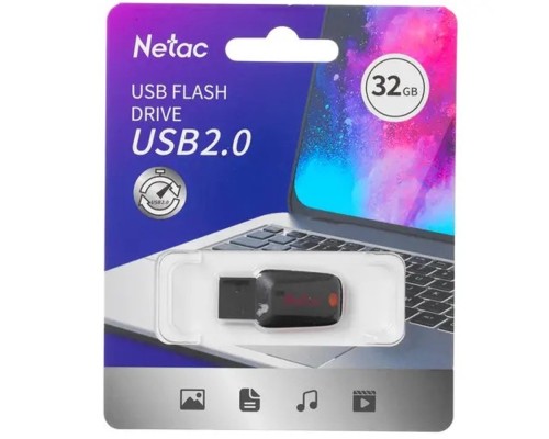 [Носитель информации] Netac USB Drive 32GB U197 USB2.0, retail version [NT03U197N-032G-20BK]