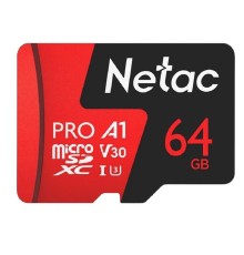 Micro SecureDigital 64GB Netac MicroSD P500 Extreme Pro, Retail version card only [NT02P500PRO-064G-S]